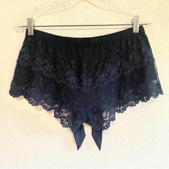 Vintage Abercrombie & Fitch Lace Lacy Sleep Shorts Women’s SMALL Y2K Cheeky S - Picture 11 of 11
